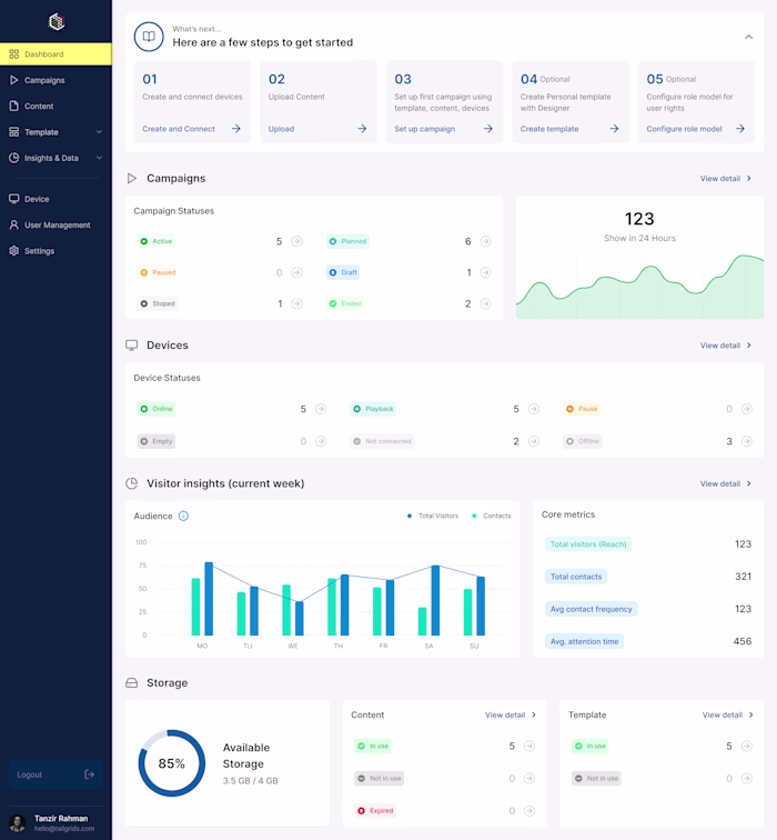 CMS Dashboard for Public Ad Displays
