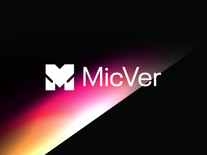 MicVer MV-VM monogram logo design