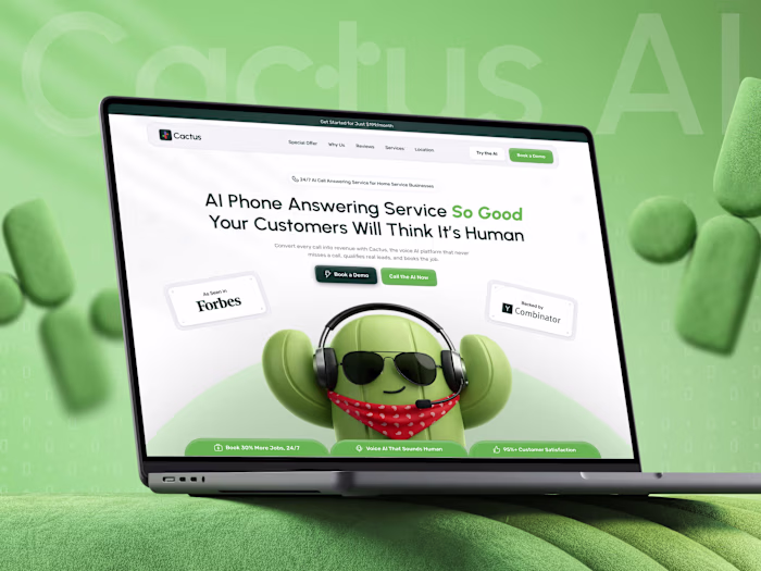 Landing Page Design & Webflow for AI Calls Service