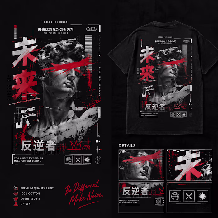 Cyberpunk Streetwear T-Shirt Design |