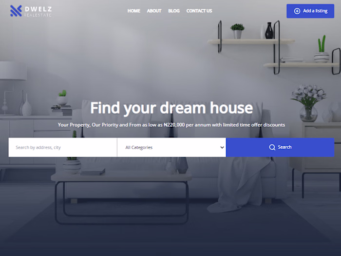DWELZ: Real Estate Website