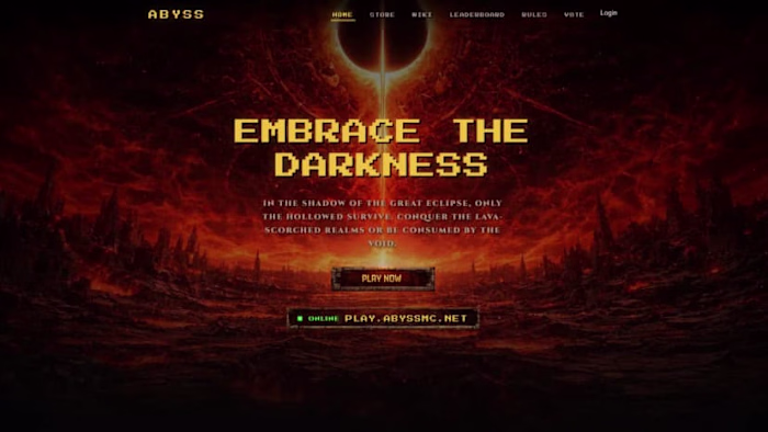 Abyss Minecraft Website Template