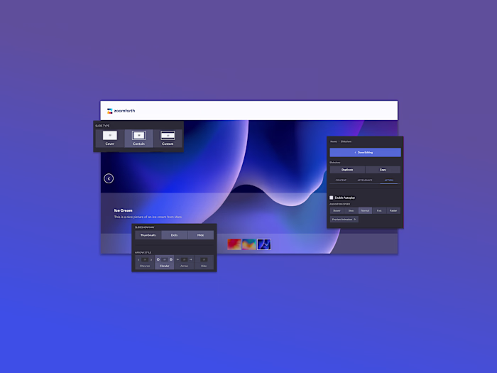 Slideshow feature improvement for a site-building platform 💻