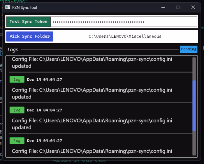 pzn-sync: Lightweight Desktop App Development