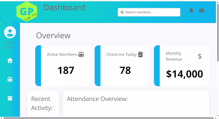 Gym Management Dashboard