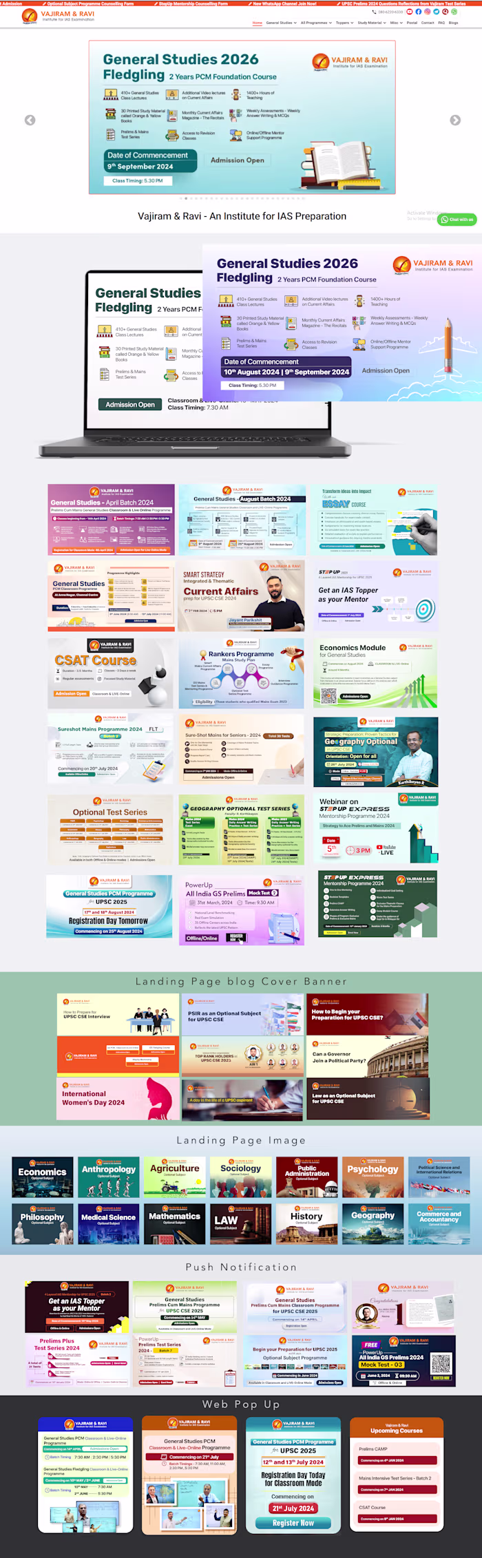 Website web banners create for