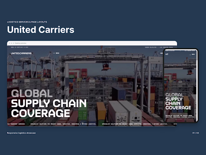 United Carriers — Freight Website Recreation Study