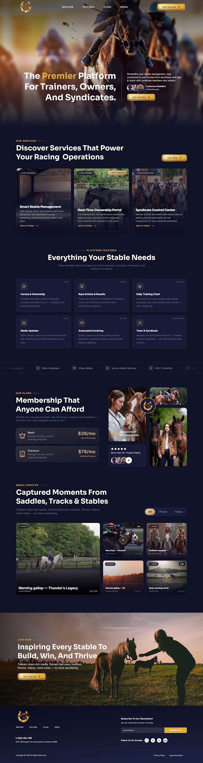 HORSE TRAINING PLATFORM WEBSITE