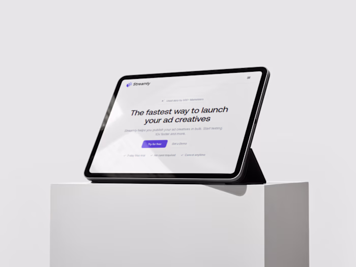 Streamly - Ads Manager - SaaS Website Development