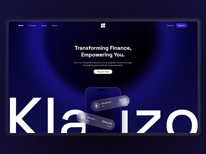 Fintech website design