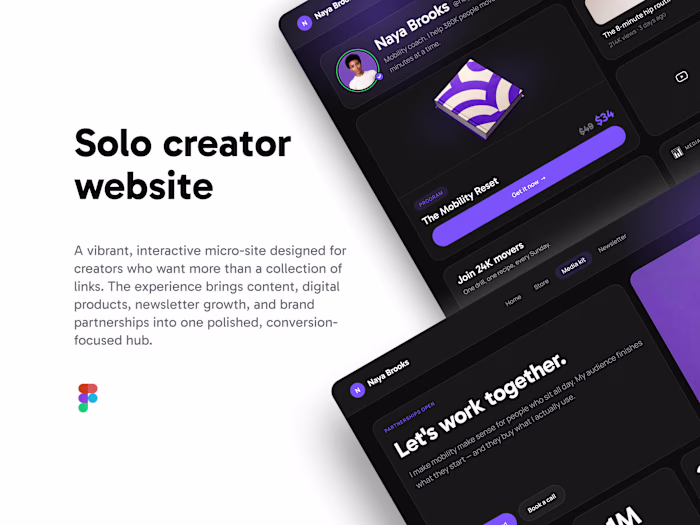 Solo Creator — A Premium Link-in-Bio Experience