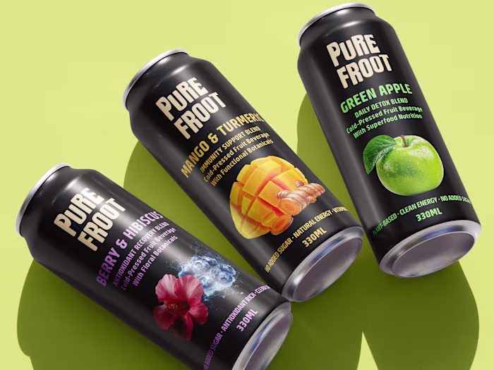 PURE FROOT | Functional Beverage Branding & Packaging