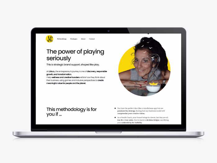 Website in Webflow for a strategic creative consultant 