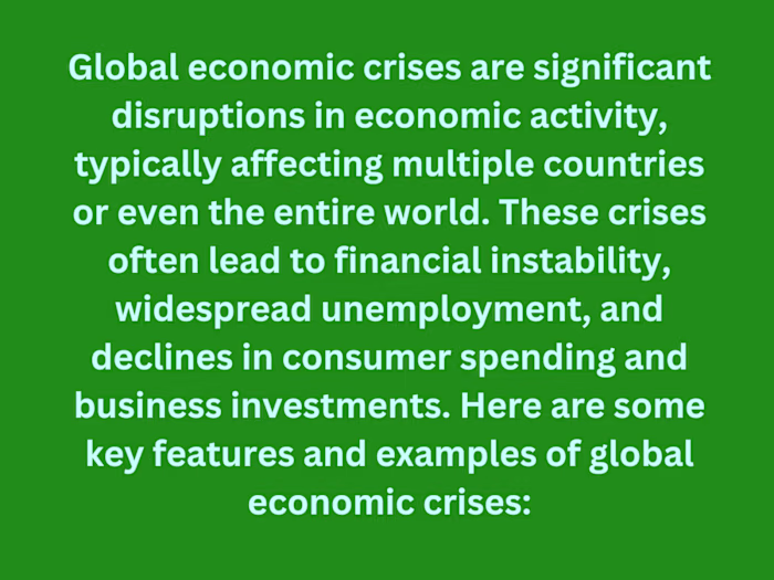 Global Economic Crises: Causes, Impacts, and Strategies