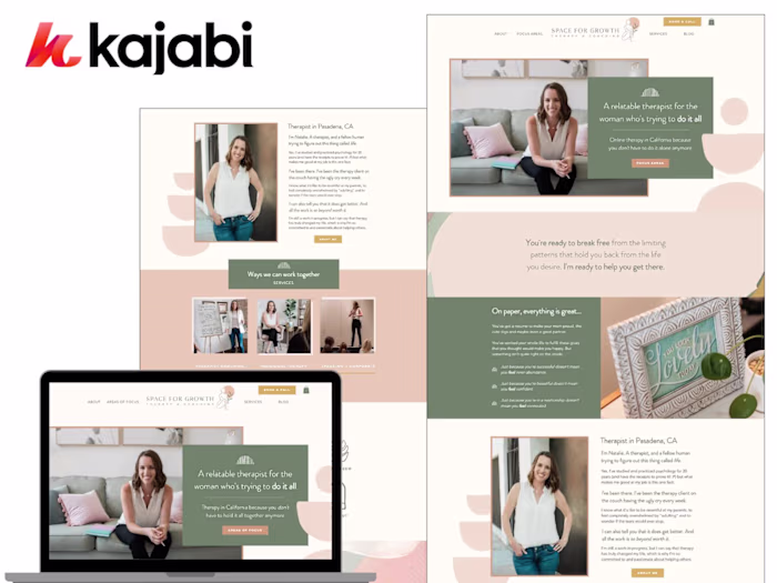 Kajabi Online Course Website- Health & Wellness Website
