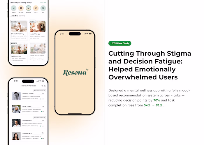 Resona: Reducing Decision Fatigue | UX Case Study