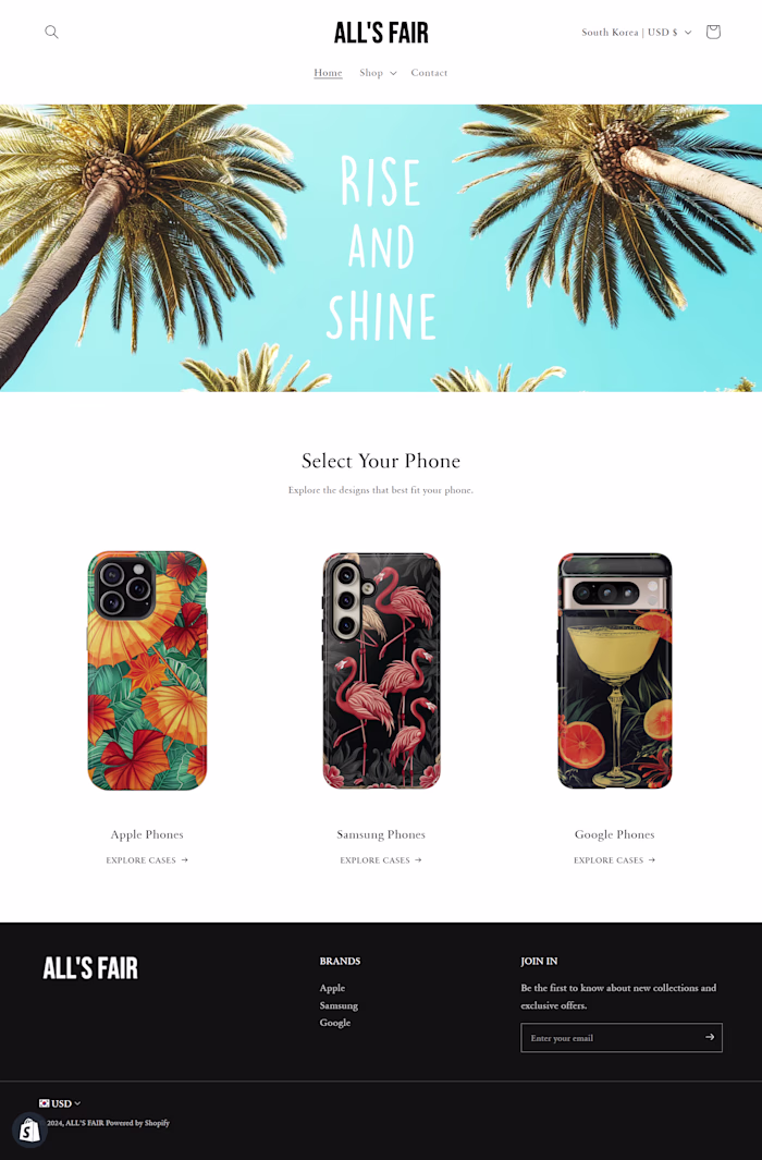 All's Fair - Shopify Print on Demand Store