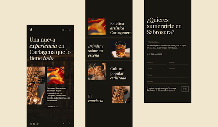 Sabrosura - Landing page