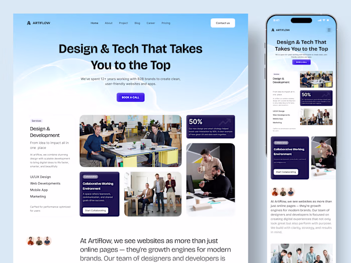 Artiflow – Agency Landing Page