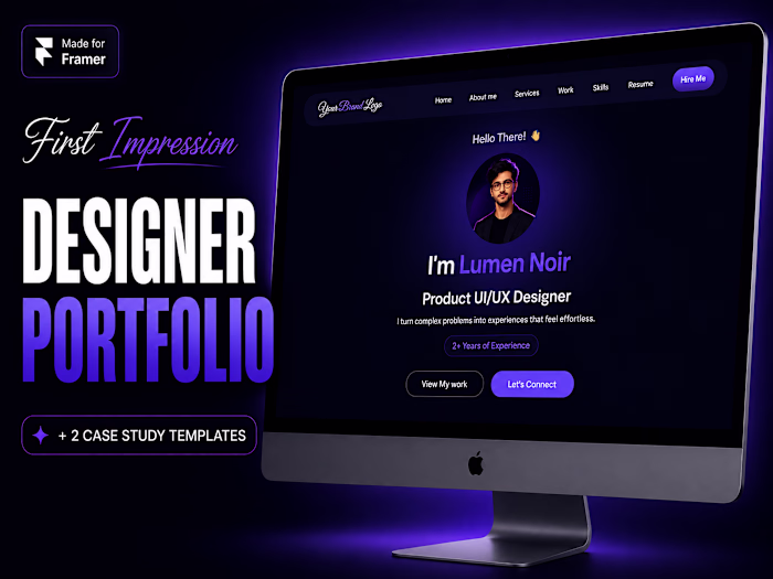 First Impression — Dark Portfolio & Case Study System