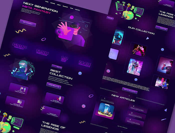 Virtual Reality Web page design 