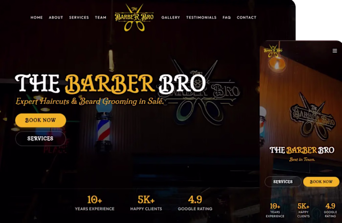 The Barber Bro | Vintage Barbershop Website