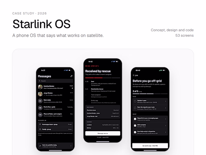 Starlink OS: a satellite-first smartphone OS