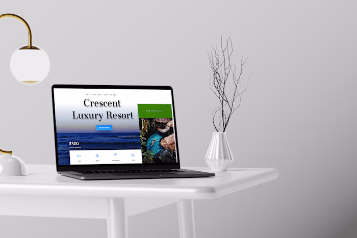 Web Design layout for Travel Agency
