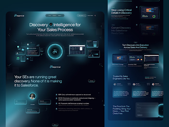 High-Converting Landing Page for Reqord.ai