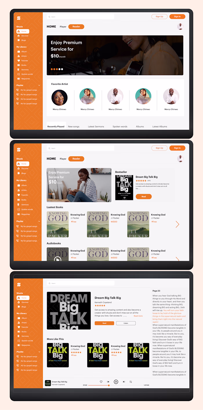 Shuzia Universe Web and Mobile app