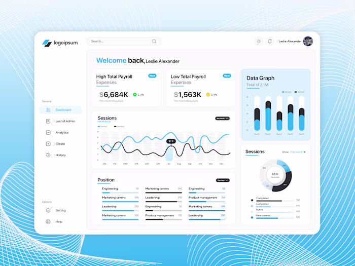 Modern Analytics Dashboard Design