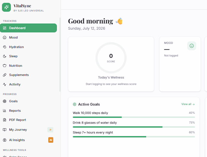 VitalSync – Personal Health & Care Coordination App