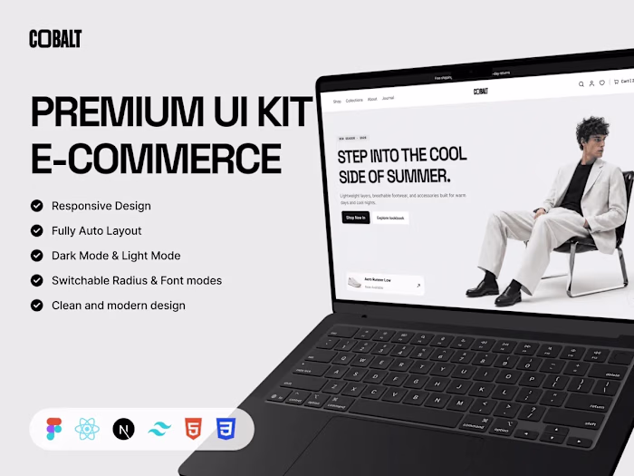 COBALT: E-commerce Figma UI Kit and Next.js Template