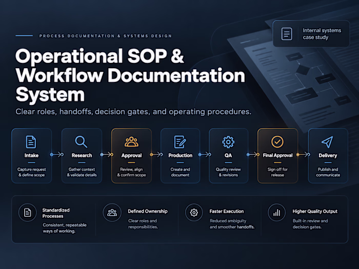 Operational SOP & Workflow Documentation System