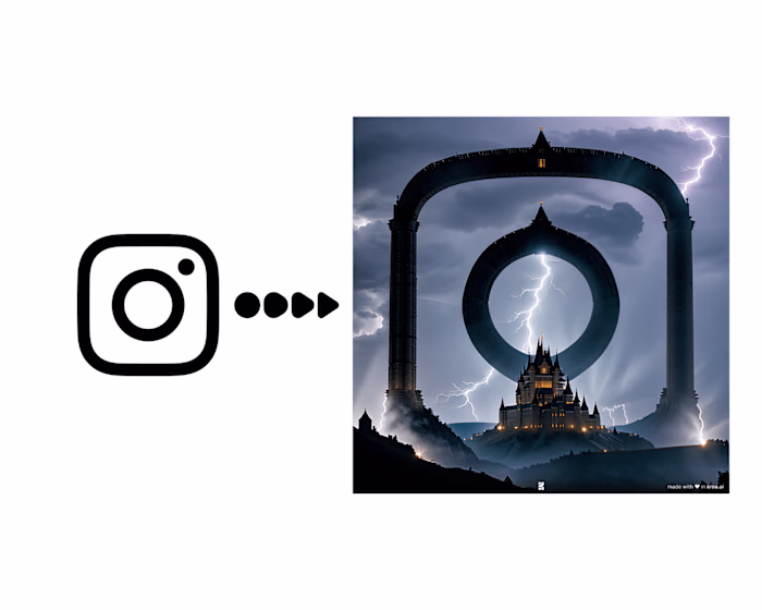 Creating a Visual Illusion of the Instagram Logo