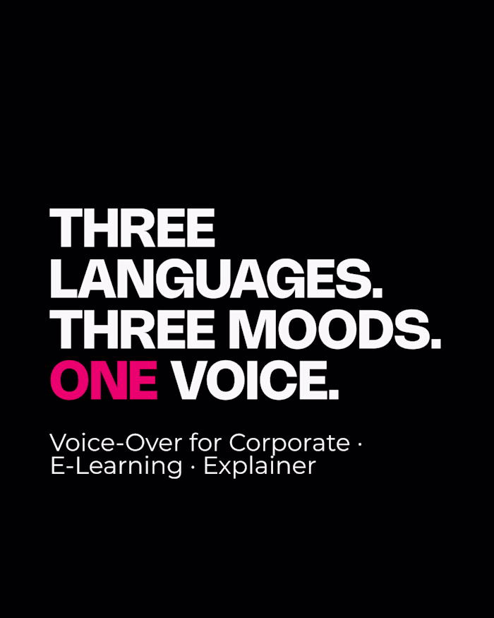 Three languages. Three moods. One