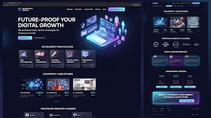 Modern Digital Marketing Agency UI