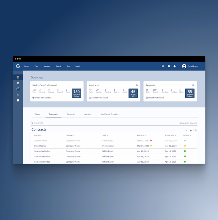 UI/UX Redesign for Medcompli Web App