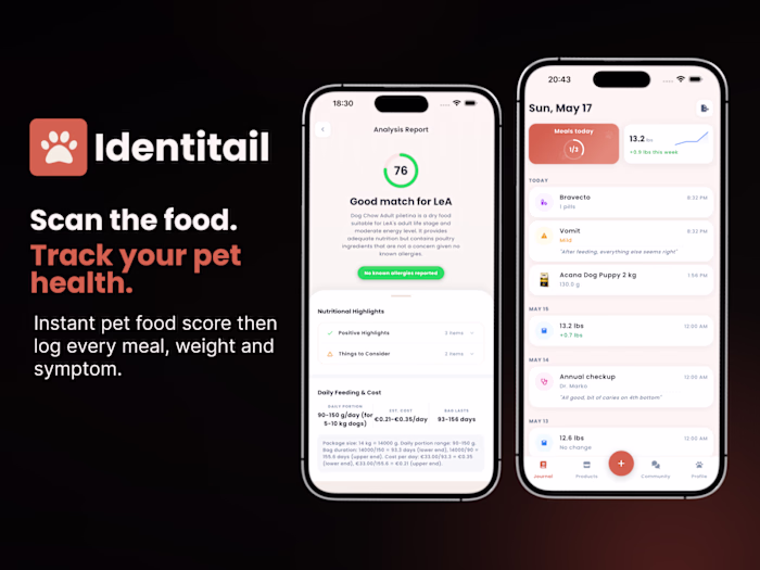 Identitail is an AI-powered pet