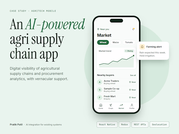 AgSpeak Mobile App: Agriculture Supply Chain Visibility