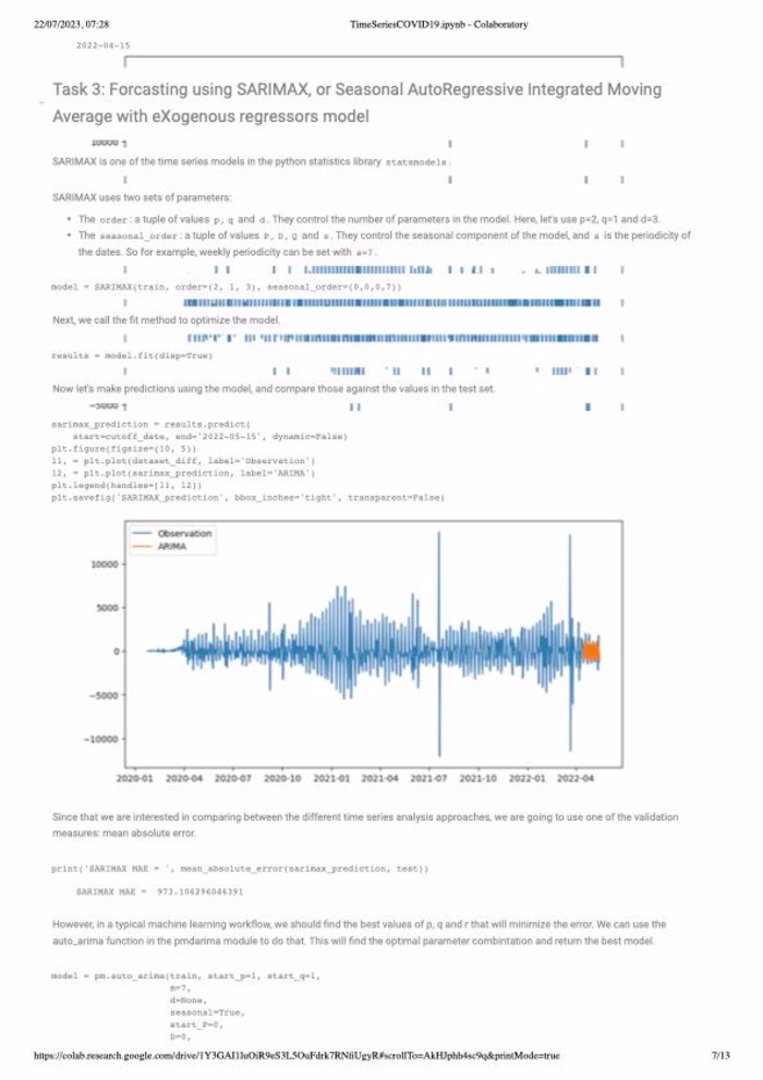 Analysis of COVID19 data