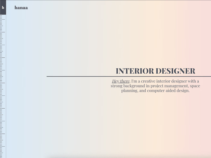 Interior designer portfolio