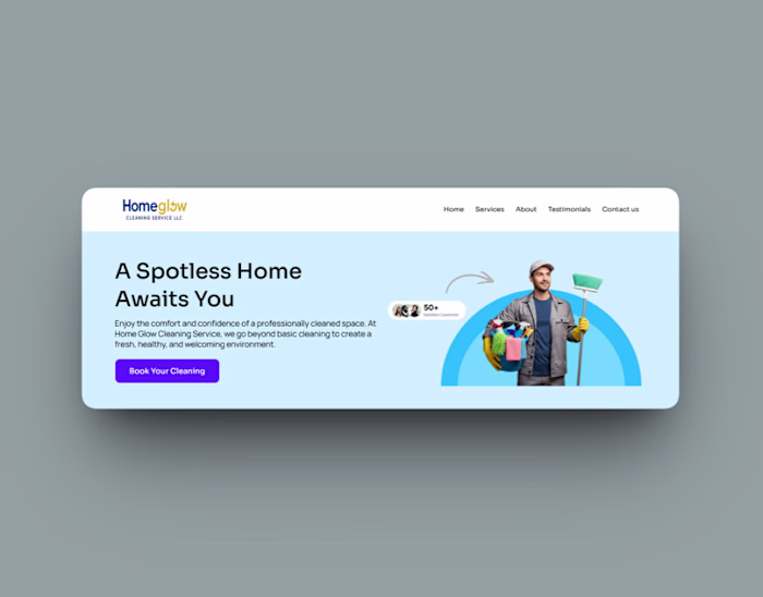 Home Cleaning Service Website Design