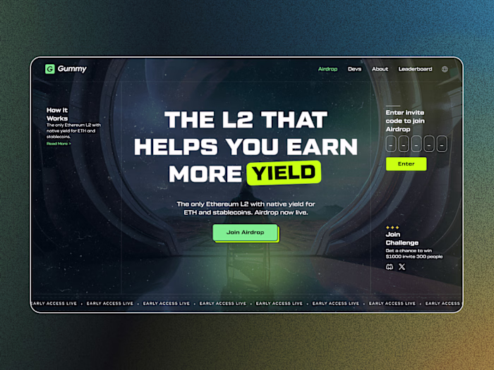 Gummy L2 Web 3 Landing Page