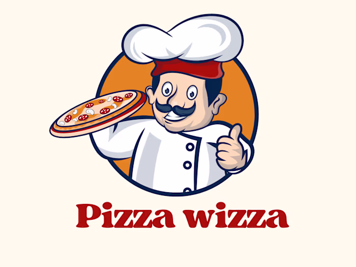Pizza Wizza Chef Mascot Identity
A
