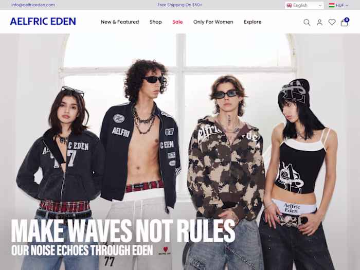 Aelfric Eden E-commerce Website Design & Development