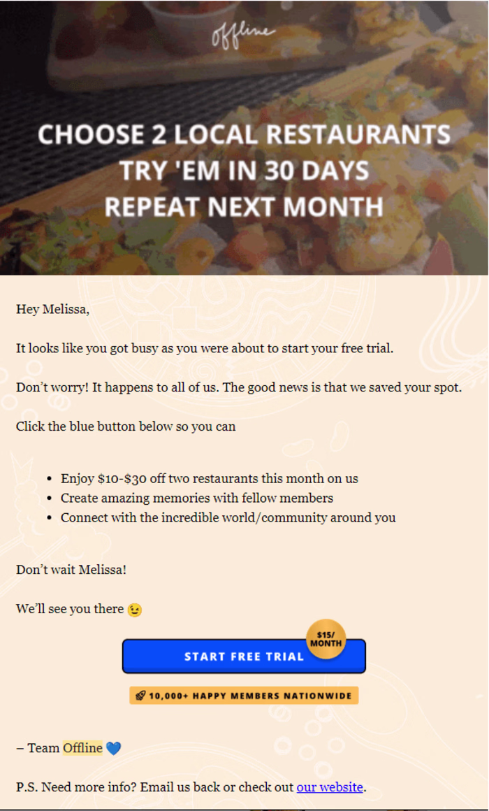 EXTENSIVE Email Marketing for Letsgetoffline.com