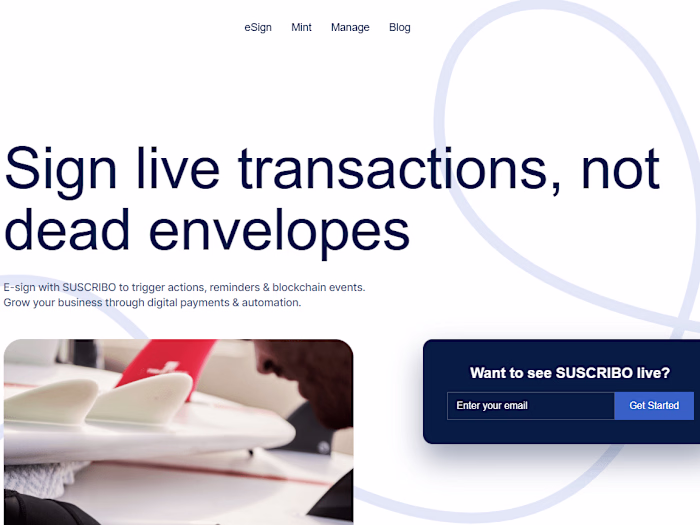 Suscribo Website Design 