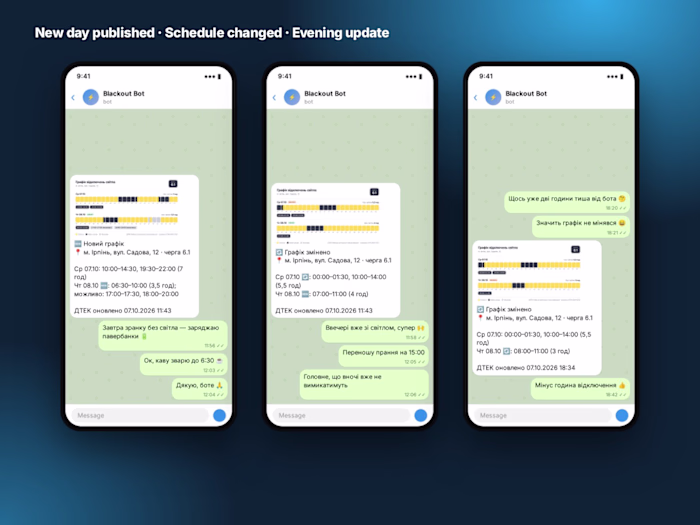Blackout Bot — Telegram bot · serverless