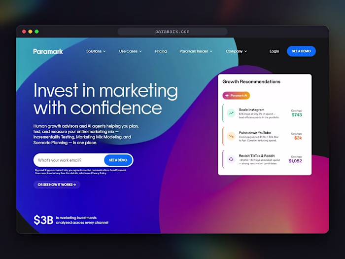Paramark: B2B SaaS site, Figma design to Framer build